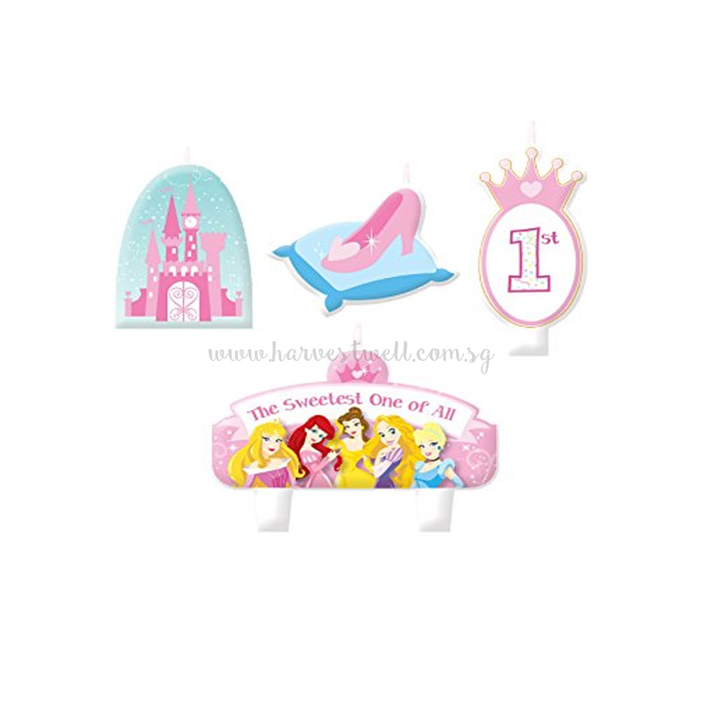 Disney Princess 1st Birthday Candle Set